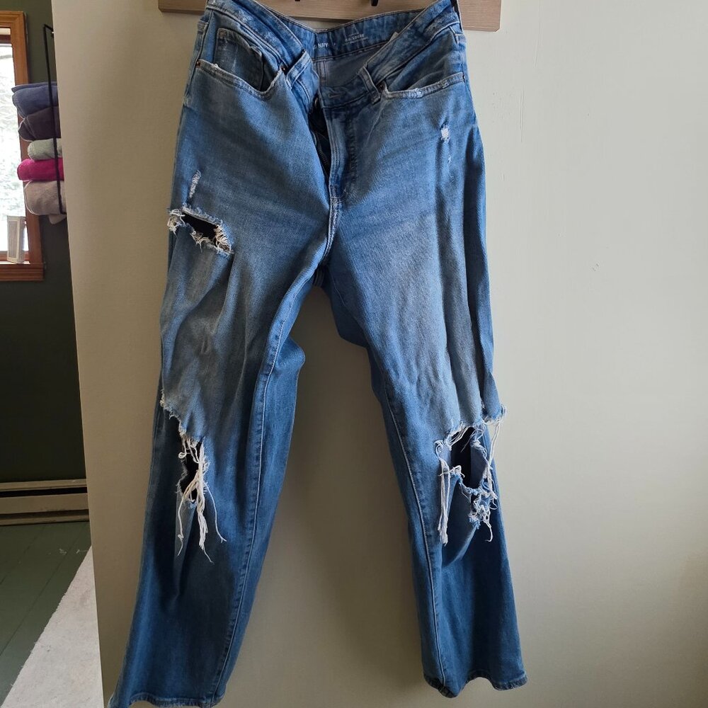 Old Navy Ripped Wide Leg Jeans